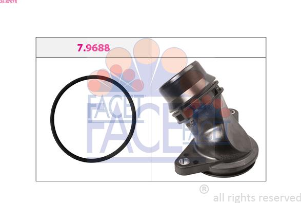 FACET 26.8757R - Фланець охолоджуючої рідини autocars.com.ua