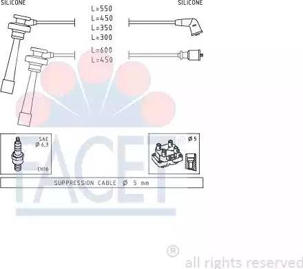 FACET 4.9344 - Комплект проводов зажигания autodnr.net