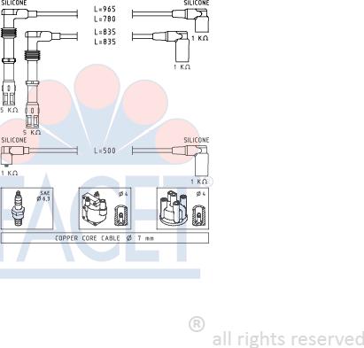 FACET 4.9356 - Комплект проводов зажигания autodnr.net