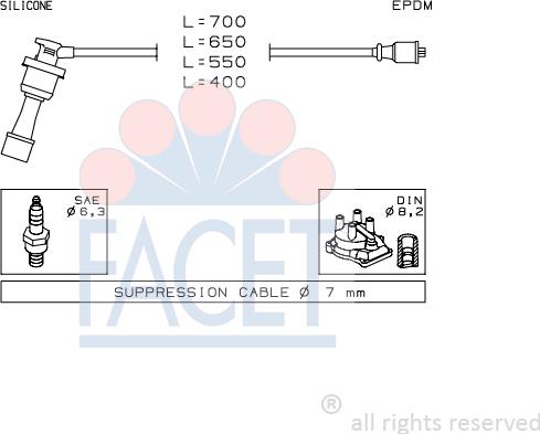 FACET 4.9401 - Комплект проводов зажигания autodnr.net