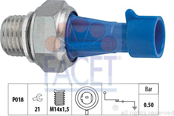 FACET 70143 - Датчик, тиск масла autocars.com.ua