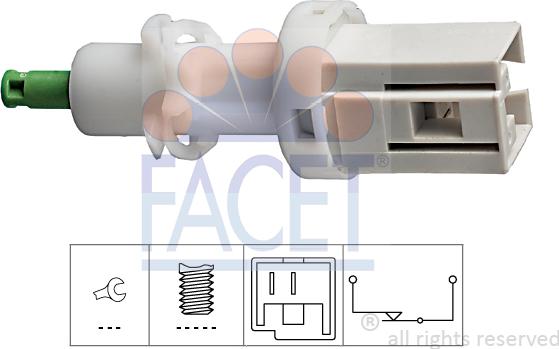 FACET 71068 - Вимикач ліхтаря сигналу гальмування autocars.com.ua