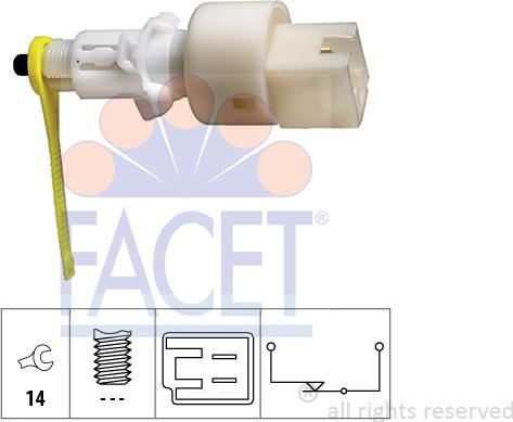 FACET 7.1153 - Выключатель фонаря сигнала торможения autodnr.net