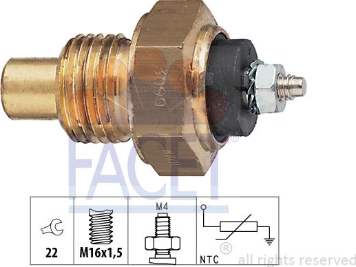 FACET 73099 - Датчик, температура масла avtokuzovplus.com.ua