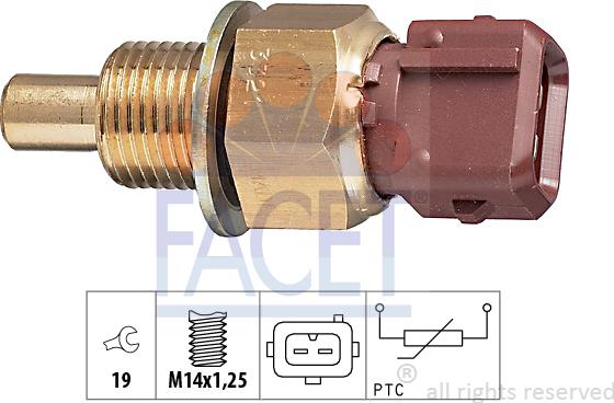 FACET 7.3321 - Датчик, температура охлаждающей жидкости avtokuzovplus.com.ua