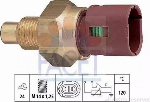 FACET 7.3534 - Датчик, температура охолоджуючої рідини autocars.com.ua