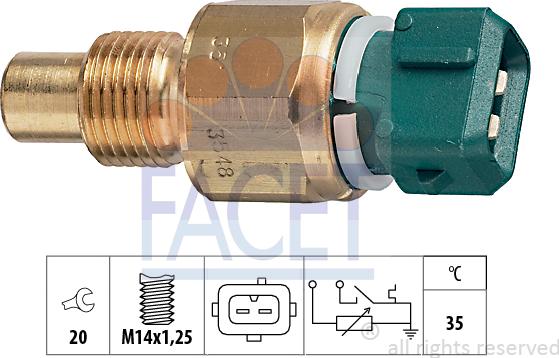 FACET 7.3548 - Датчик, температура охлаждающей жидкости autodnr.net