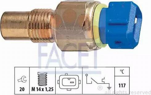 FACET 7.4060 - Датчик, температура охлаждающей жидкости avtokuzovplus.com.ua