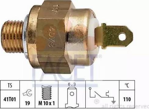 FACET 7.4078 - Датчик, температура охолоджуючої рідини autocars.com.ua