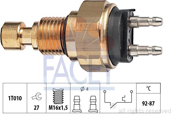 FACET 7.5036 - Термовимикач, вентилятор радіатора / кондиціонера autocars.com.ua