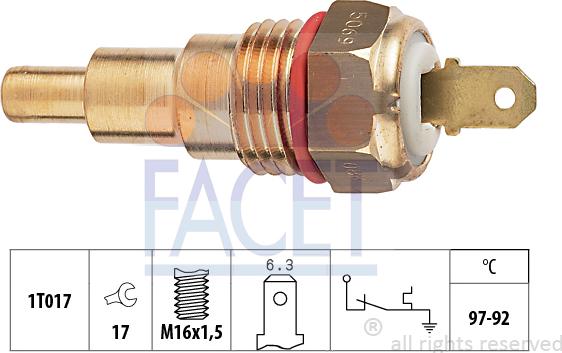 FACET 7.5069 - Термовыключатель, вентилятор радиатора / кондиционера autodnr.net