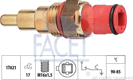 FACET 7.5070 - Термовимикач, вентилятор радіатора / кондиціонера autocars.com.ua