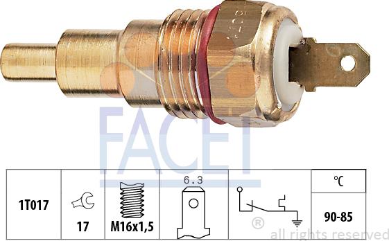 FACET 7.5071 - Термовимикач, вентилятор радіатора / кондиціонера autocars.com.ua