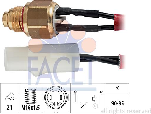 FACET 7.5110 - Термовыключатель, вентилятор радиатора / кондиционера avtokuzovplus.com.ua