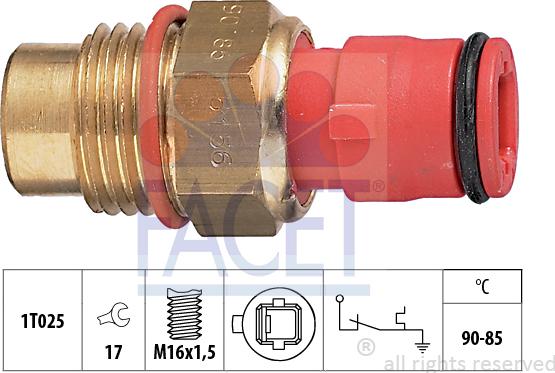 FACET 7.5156 - Термовимикач, вентилятор радіатора / кондиціонера autocars.com.ua