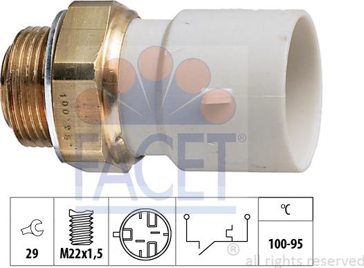 FACET 7.5182 - Термовыключатель, вентилятор радиатора / кондиционера avtokuzovplus.com.ua