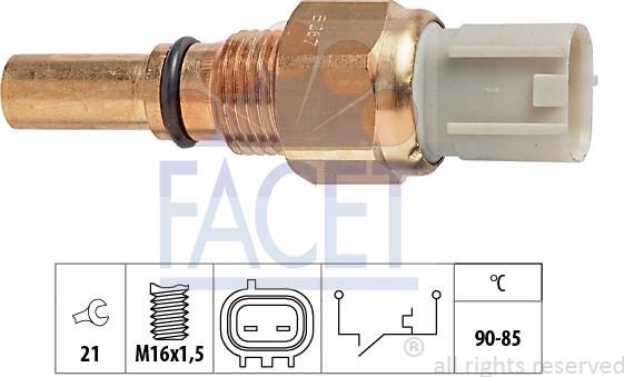 FACET 7.5267 - Термовимикач, вентилятор радіатора / кондиціонера autocars.com.ua