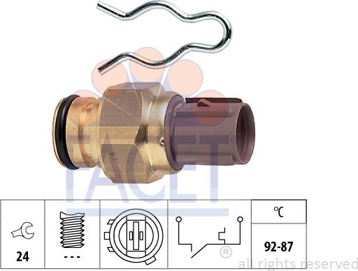 FACET 7.5285 - Термовимикач, вентилятор радіатора / кондиціонера autocars.com.ua