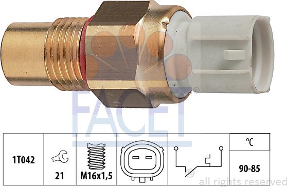 FACET 7.5289 - Термовимикач, вентилятор радіатора / кондиціонера autocars.com.ua