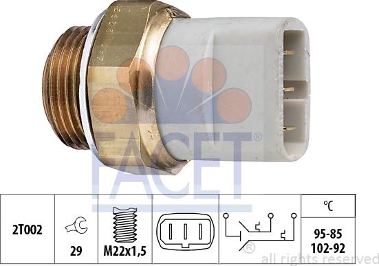 FACET 7.5635 - Термовимикач, вентилятор радіатора / кондиціонера autocars.com.ua