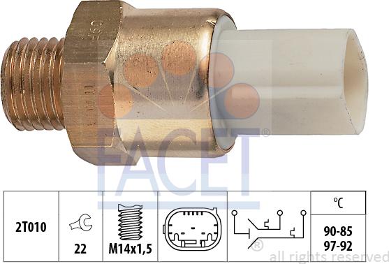 FACET 7.5684 - Термовимикач, вентилятор радіатора / кондиціонера autocars.com.ua