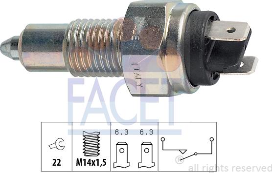 FACET 7.6000 - Датчик, переключатель, фара заднего хода avtokuzovplus.com.ua