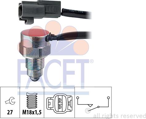 FACET 7.6197 - Датчик, переключатель, фара заднего хода avtokuzovplus.com.ua