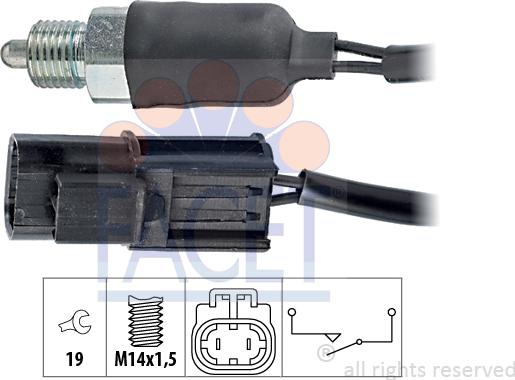 FACET 7.6209 - Датчик, переключатель, фара заднего хода avtokuzovplus.com.ua