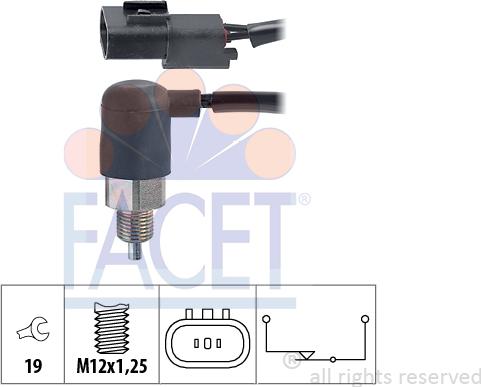 FACET 7.6211 - Датчик, переключатель, фара заднего хода avtokuzovplus.com.ua