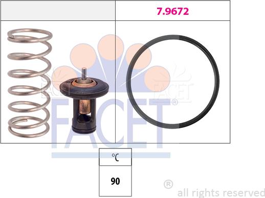 FACET 7.7943 - Термостат, охолоджуюча рідина autocars.com.ua