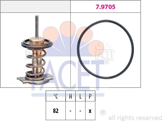 FACET 7.7951 - Термостат, охолоджуюча рідина autocars.com.ua