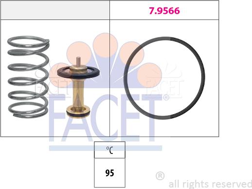 FACET 7.7957 - Термостат, охлаждающая жидкость avtokuzovplus.com.ua