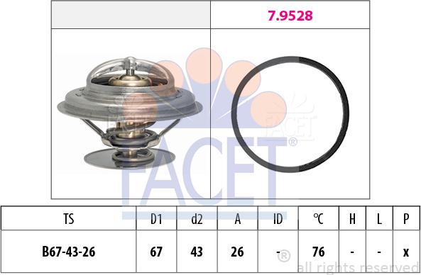 FACET 7.7996 - Термостат, охлаждающая жидкость avtokuzovplus.com.ua