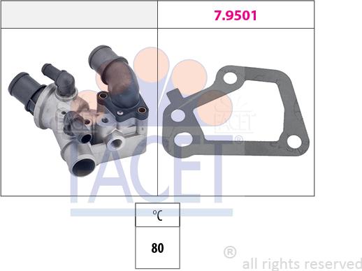 FACET 7.8101 - Термостат, охолоджуюча рідина autocars.com.ua