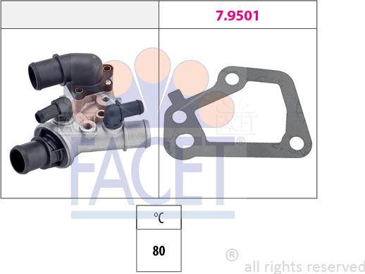 FACET 7.8102 - Термостат, охолоджуюча рідина autocars.com.ua