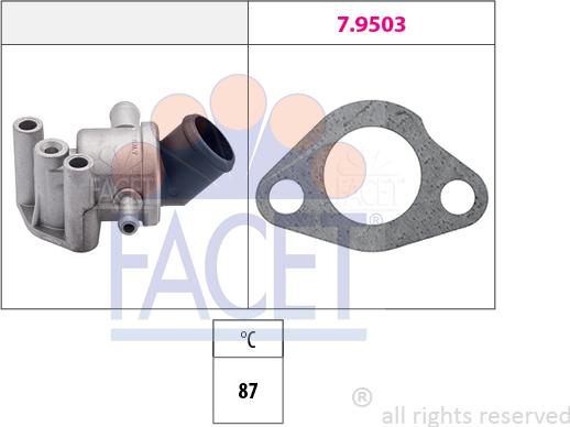 FACET 7.8106 - Термостат, охолоджуюча рідина autocars.com.ua