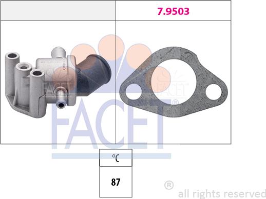 FACET 7.8107 - Термостат, охолоджуюча рідина autocars.com.ua