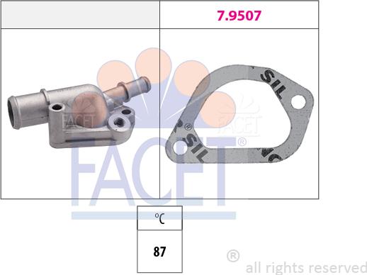 FACET 7.8155 - Термостат, охолоджуюча рідина autocars.com.ua