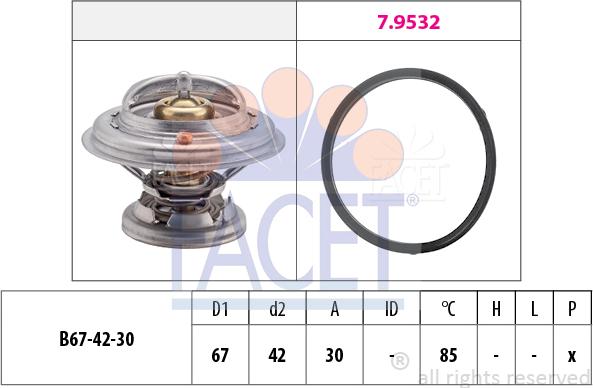 FACET 7.8280 - Термостат, охлаждающая жидкость avtokuzovplus.com.ua