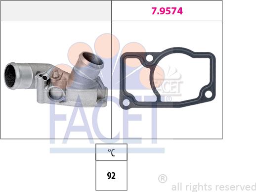 FACET 7.8664 - Термостат, охолоджуюча рідина autocars.com.ua