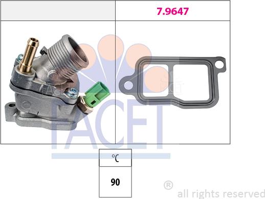 FACET 7.8733 - Термостат, охлаждающая жидкость avtokuzovplus.com.ua