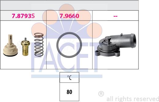 FACET 7.8793K - Термостат, охлаждающая жидкость avtokuzovplus.com.ua