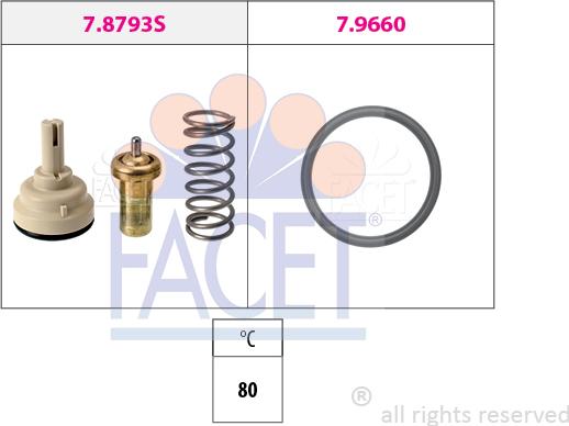 FACET 7.8793 - Термостат, охлаждающая жидкость avtokuzovplus.com.ua