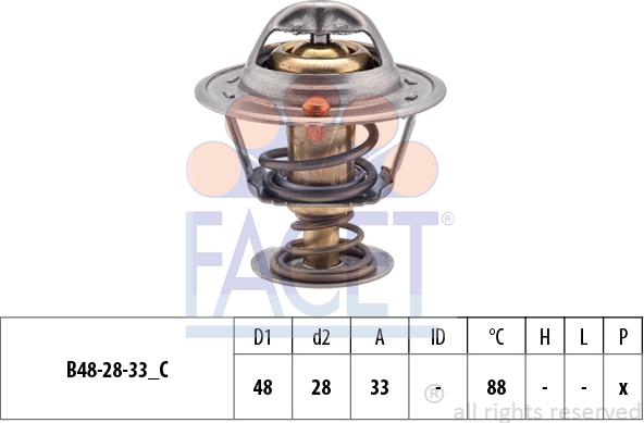 FACET 7.8831S - Термостат, охлаждающая жидкость avtokuzovplus.com.ua