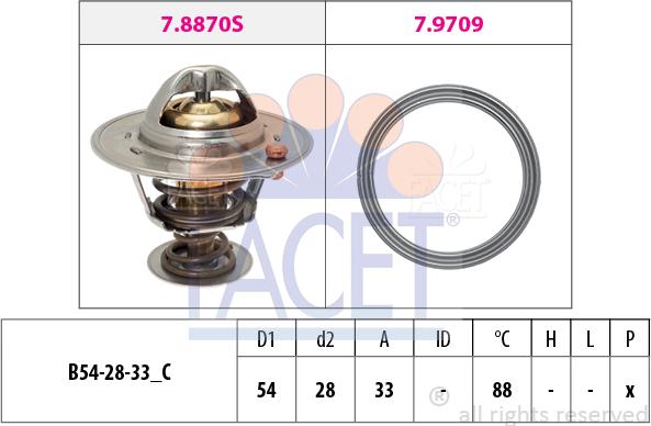 FACET 7.8971 - Термостат, охлаждающая жидкость avtokuzovplus.com.ua