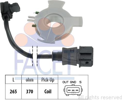 FACET 8.3617 - Датчик, імпульс запалювання autocars.com.ua