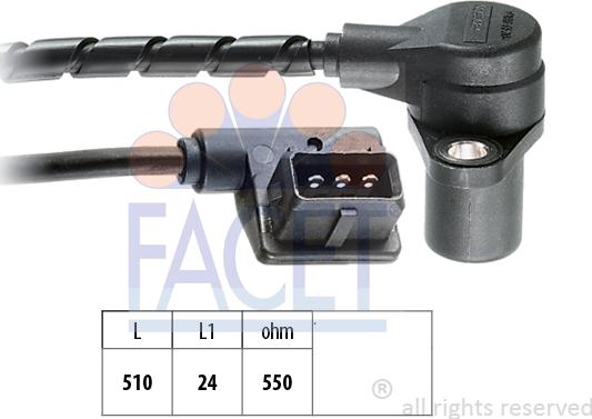 FACET 9.0065 - Датчик імпульсів, колінчастий вал autocars.com.ua