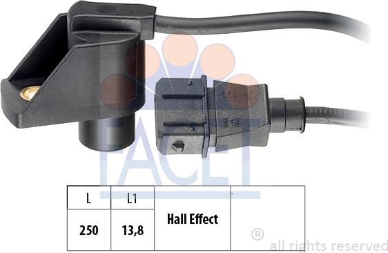 FACET 9.0245 - Датчик, положення розподільного валу autocars.com.ua