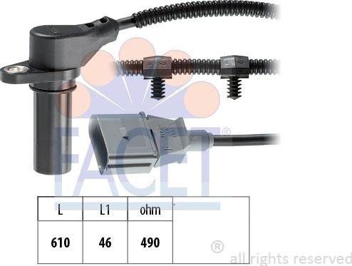 FACET 9.0259 - Датчик импульсов, коленвал avtokuzovplus.com.ua