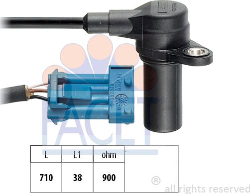 FACET 9.0282 - Датчик імпульсів, колінчастий вал autocars.com.ua